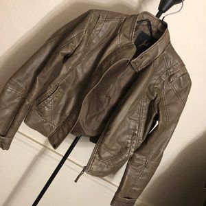 Green leather jacket